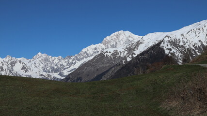 Fototapeta na wymiar Mont Blanc, versant Italien