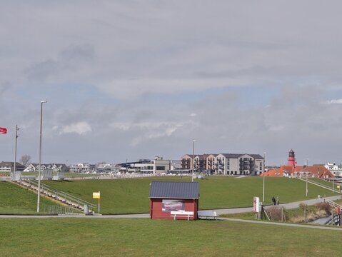 Deichlandschaft bei B&uuml;sum an der Nordsee