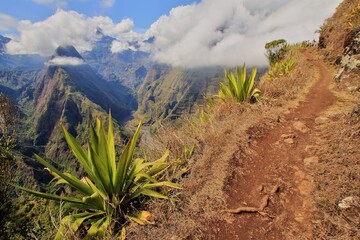 Fototapeta na wymiar Dos d’Ane, Mafate, Ile de la Réunion