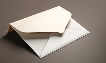  a white envelope with a piece of paper sticking out of it.  generative ai
