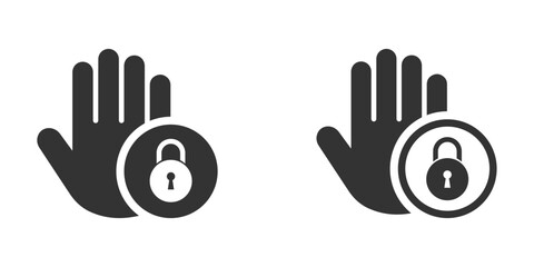  Restricted area vector icons collection