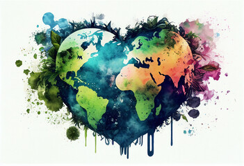 Fototapeta na wymiar Love Planet: Environmental Responsibility Concept