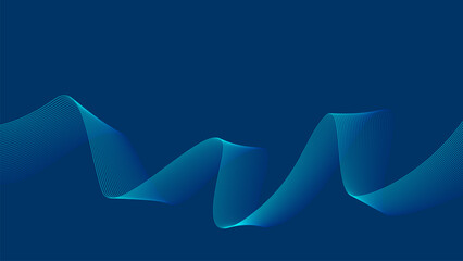 Abstract Background Blue Turquoise wave lines Flowing waves design Abstract digital equalizer sound wave Flow. Line Vector illustration for tech futuristic innovation concept background Graphic design