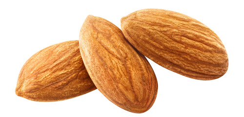 Delicious almonds cut out