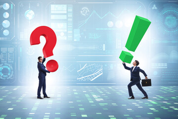 Concept of question and exclamation marks