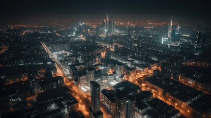 dubai city in the night created with Generative AI technology