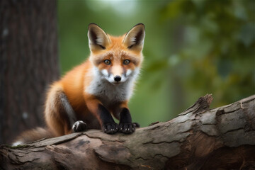 Fototapeta premium Responsible Wildlife in Friendly Character Style