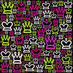 seamless pattern with scrowns