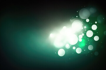 green blurred background with bokeh. Generative AI
