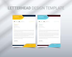 A4 vector & illustration. corporate letterhead bundle. with gradients color scheme.