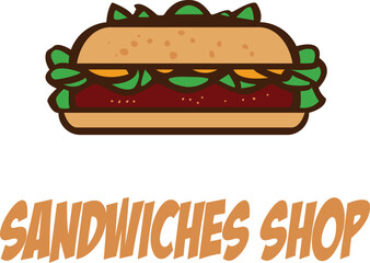 Sandwiches Shop Fast Food Logo Vector File