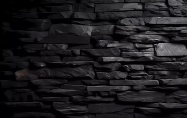 close up of a dark stone wall texture. background concept