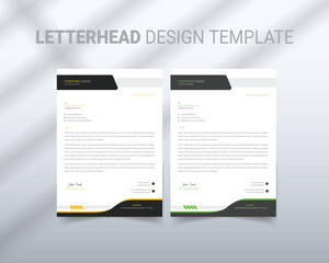Modern letterhead design template for professional creativity.
