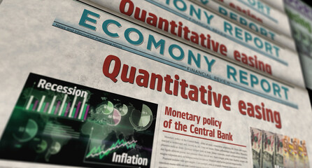 Quantitative easing crisis and inflation newspaper printing media