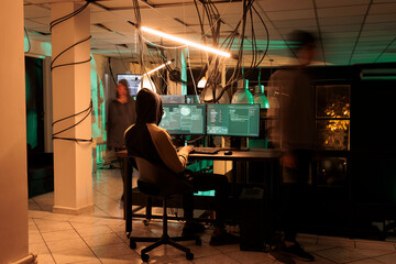 Cyberattack, hacker breaking into government database, stealing information, data breach....