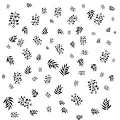 Flower collection with leaves, floral bouquets. Vector flowers. Spring art print with botanical elements. Flower pattern vector illustration, Beautiful romantic flower collection with roses, leaves, f