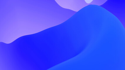3d render. abstract fantastic background, liquid gradient of paint with internal glow forms hills or peaks like landscape in subsurface scattering material, mat color transitions. Blue color
