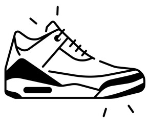 Sneakers icon isolated on transparent background 