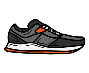  Running shoes vector illustration isolated on transparent background 