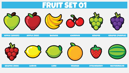 Cartoon Fruit Set 01