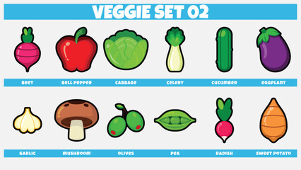 Cartoon Veggie Set 02
