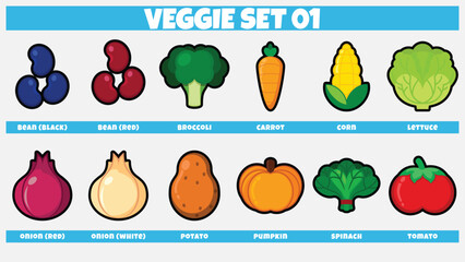 Cartoon Veggie Set 01