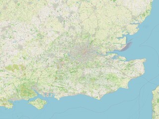 South East, United Kingdom. OSM. No legend