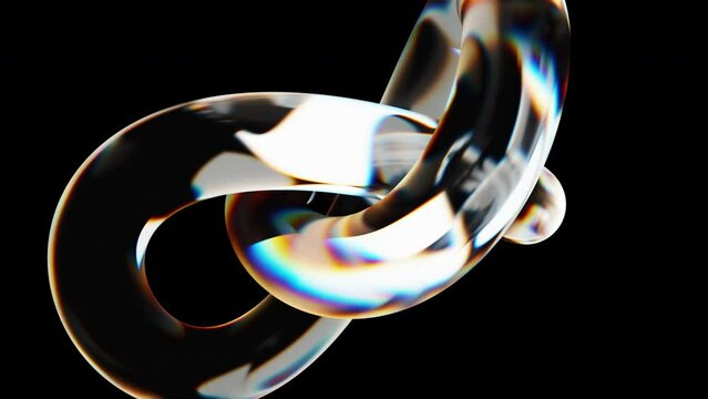 Glossy dispersion element. Computer generated 3d render