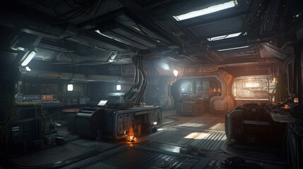 Fototapeta premium Scifi Game Art Environment