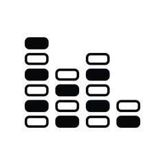 Music Levels icon. Suitable for Web Page, Mobile App, UI, UX and GUI design