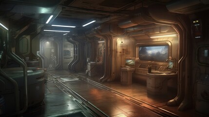 Fototapeta premium Scifi Game Art Environment