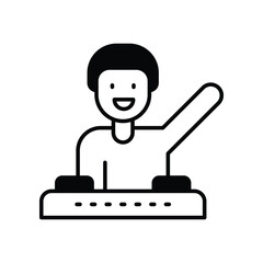 Dj Music icon. Suitable for Web Page, Mobile App, UI, UX and GUI design