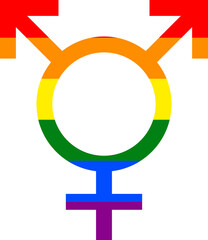 Bisexual gender orientation rainbow symbol sexual icon