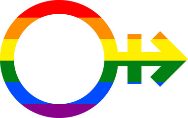 Fototapeta premium Other gender orientation rainbow symbol sexual icon