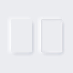 neumorphism style. UI/UX user interface button. Vector illustration.
