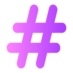 hashtag gradient icon