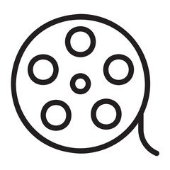 Fototapeta premium film reel line icon