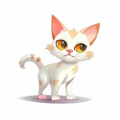Whiskers the Cat: A Cute and Funny Character Illustration, Generative AI