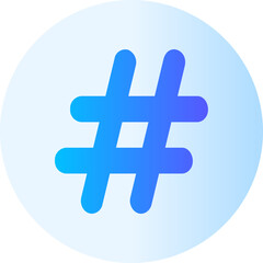 hashtag gradient icon