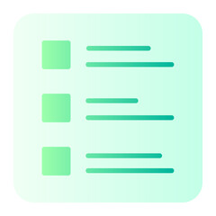 Obraz premium list gradient icon