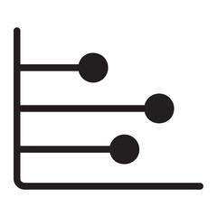 line graph glyph icon