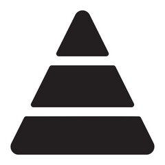 pyramid chart glyph icon