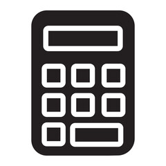 calculator glyph icon