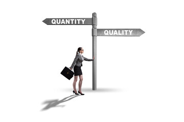 Concept of trade-off between quality and quantity