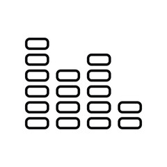 Obraz premium Music Levels icon. Suitable for Web Page, Mobile App, UI, UX and GUI design