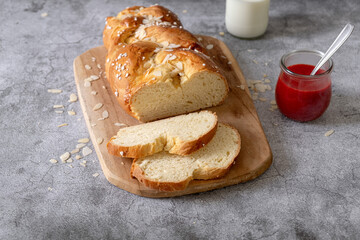 Easter sweet bread. Easter time, springtime. 