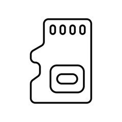 Memorycard icon. Suitable for Web Page, Mobile App, UI, UX and GUI design