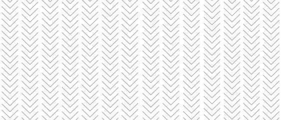 Seamless arrow pattern on white background. Modern chevron lines pattern for backdrop and wallpaper template. Black simple lines with repeat texture. Seamless chevron background, vector illustration