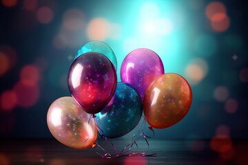 Party balloons . Ai . Celebration party background