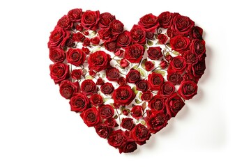 A heart made of roses for Valentine's Day wedding floral decoration